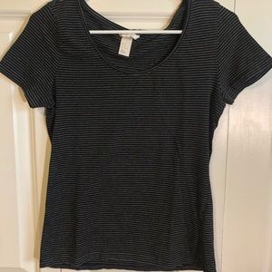 H&M Basic Short-Sleeved T-Shirt Black Size Medium